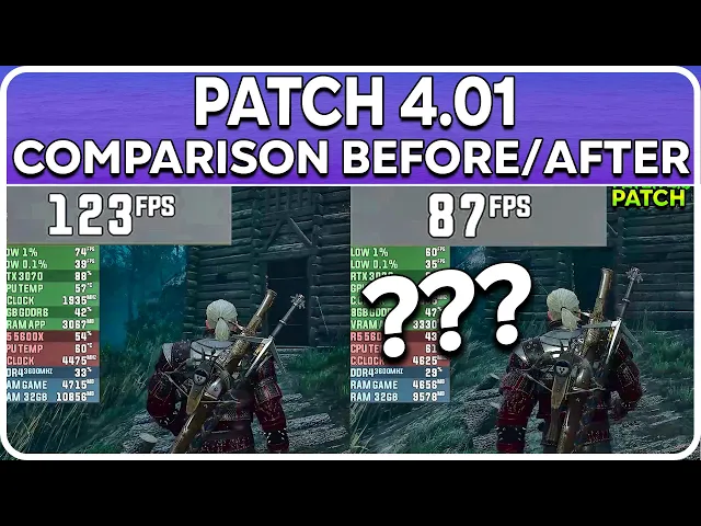 The Witcher 3 Next-Gen Patch 4.01 - Before vs After Performance | RTX 3070 | R5 5600x