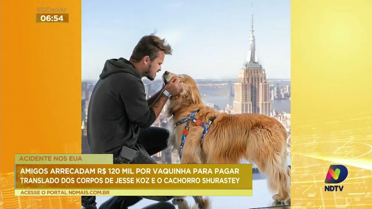Amigos arrecadam R$ 120 mil para pagar traslado dos corpos de Jesse Koz e do cão Shurastey