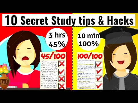 Download MP3 10 SECRET STUDY TIPS TO SCORE HIGHEST IN EXAMS || FASTEST WAY TO COVER ENTIRE SYLLABUS | STUDY HACKS