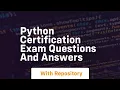 python certification exam questions and answers