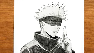 Como Desenhar o Satoru Gojo passo a passo