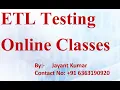 Batch 12 Session 1 ETL Testing