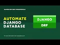 Automating Database PostgreSQL Initialisation Script Django DRF ORM Query Fundamentals Course
