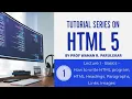 HTML5 - Lecture 1