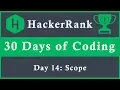 Day 14 Scope 30 Days of Coding HackerRank Java Language
