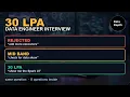 The 30 LPA Data Engineer Interview Same Questions Three Very Different Answers