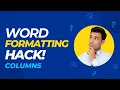 Create a Professional Multi-Column Layout in Word Easy Formatting Tips