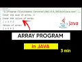 ARRAY program in JAVA Practical java programming Kailash Namata