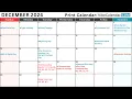 December 2024 Calendar with Holidays and Observances All