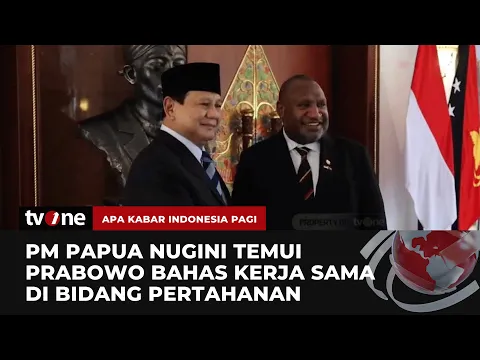 Momen Pertemuan Prabowo dan PM Papua Nugini