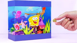 SPONGEBOB FUNNY DIYs Vs GUMBALL CRAFTS from Amazing World of Gumball  Easy Paper Crafts and More 💛💙