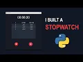 Python Tkinter Stopwatch Full Demo Start Pause Stop Lap Times Source Code