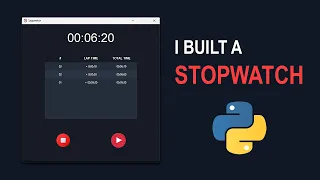 Python Tkinter Stopwatch Full Demo Start Pause Stop Lap Times Source Code