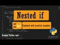 Nested if elif else in Python Beginners tutorial Banglay Python ep 6