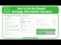 How to Use the Hauseit Mortgage Affordability Calculator Tutorial