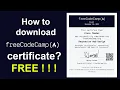 How to download freeCodeCamp certificate for FREE