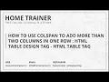 How To Use Colspan To Add More Than Two Columns In One Row HTML Table Design Tag - HTML Table Tag