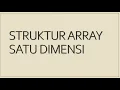 One-Dimensional Array Structure Discusses the Concept of One-Dimensional Arrays and Examples of B