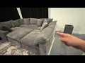 Aiden Ivy Furniture Sereen 6-Piece Fabric Modular Sectional Dark Gray Costco