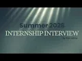2026 BDC Summer Internship Interview