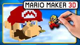 The level is a GIANT Mario head - 3D Mario Maker
