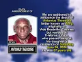 Antonius Theodore Short Obituary