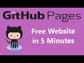 Build a Github Pages Website in 5 Minutes - Github Pages Tutorial