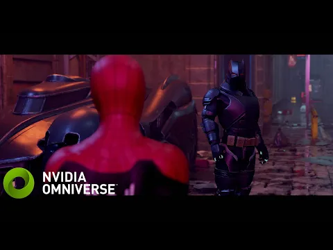 Batman meets Spiderman - An animation made with NVIDIA Omniverse