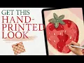 How to Create a Hand-Printed Block Print Look in Procreate Cottage Press Brushes