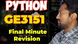 GE3151 Problem Solving and Python Programming Important Minute
