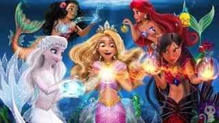 Download Disney Princesses in The Little Mermaid! They swim and use magic together 💙 | Alice Edit! MP3