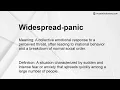 Widespread-panic Meaning