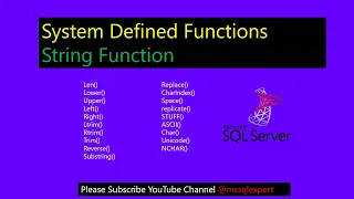 String functions in sql String functions string function in sql mssqlexpert string function