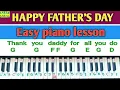 I love my daddy | piano lesson | Happy father's day song 2021 | easy step by step |