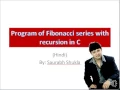 Program of Fibonacci Series with Recursion in C Hindi