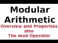 Modular Arithmetic Overview and Properties the mod Operator