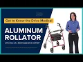 Drive Medical Aluminum Rollator with Fold Up Removable Back Support