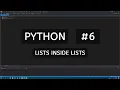 Python tutorial LISTS INSIDE LISTS