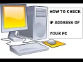 How to check IP address - How to find IP address in windows 7 XP Vista 8 10 fast
