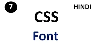CSS Font Part - 7 CSS Tutorial For Beginners Tutorial007