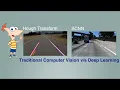 Lane Detection Hough Transform vs Deep Learning SCNN - Side-by-Side Comparison