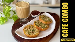 Cafe style *Cheese Garlic Bread* & *Cold Coffee* | Perfect Cafe Combo at home | Flavours Of Food