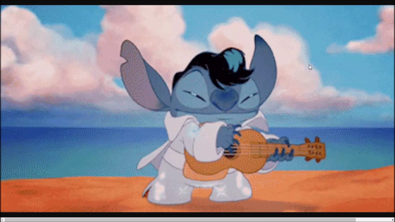 Stitch Playing the Ukulele