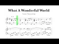 Lagu Louis Armstrong - What A Wonderful World Sheet Music
