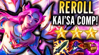 REROLL KAI'SA 3 ⭐⭐⭐CARRY W/ CARRY HERO AUGMENT MULTI-SHOT! | Teamfight Tactics Set 8 Patch 12.23b