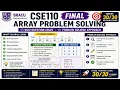 CSE110 Final Array Problem Solving Quiz Question solve Problem Solving Approach BRACU
