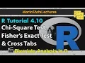 Chi-Square Test Fisher s Exact Test Cross Tabulations in R R Tutorial 4 10 MarinStatsLectures