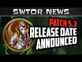 SWTOR Game Update 5 3 Release Date All About the New Patch