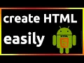 how to create html file in android phone