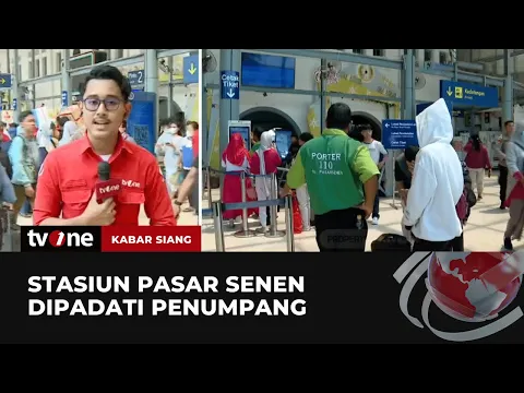 Stasiun Pasar Senen Terpantau Sangat Padat Jelang Libur Nataru